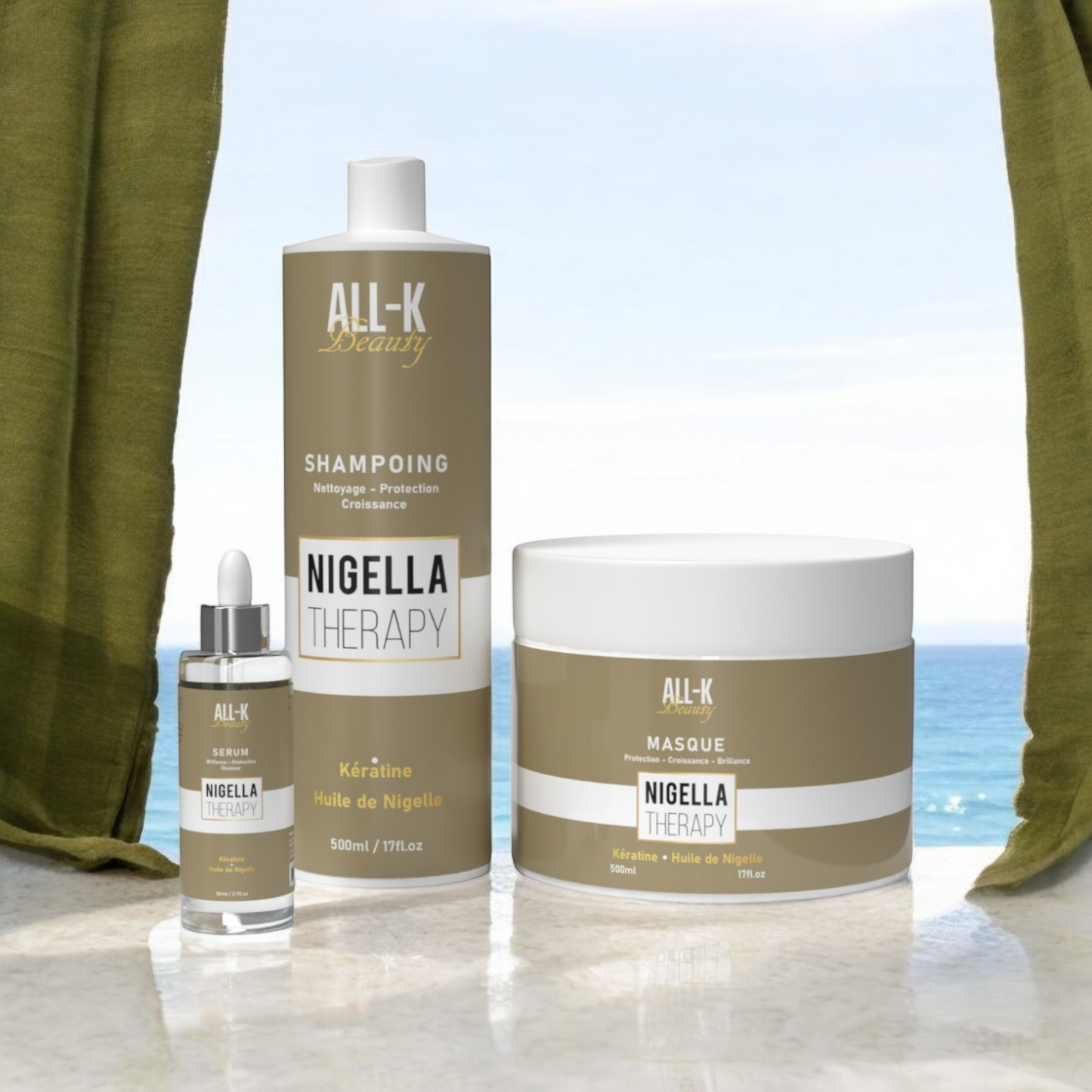 Trio Nigella Therapy - Shampoing + Masque + Sérum- All-K Beauty
