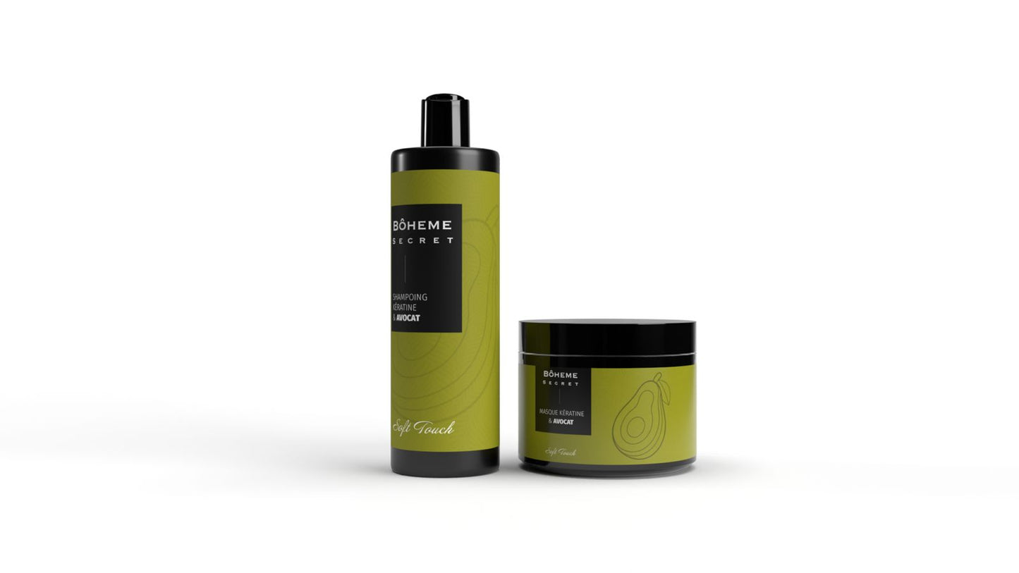 Duo AVOCAT Bohême Secret - shampoing et masque 500g