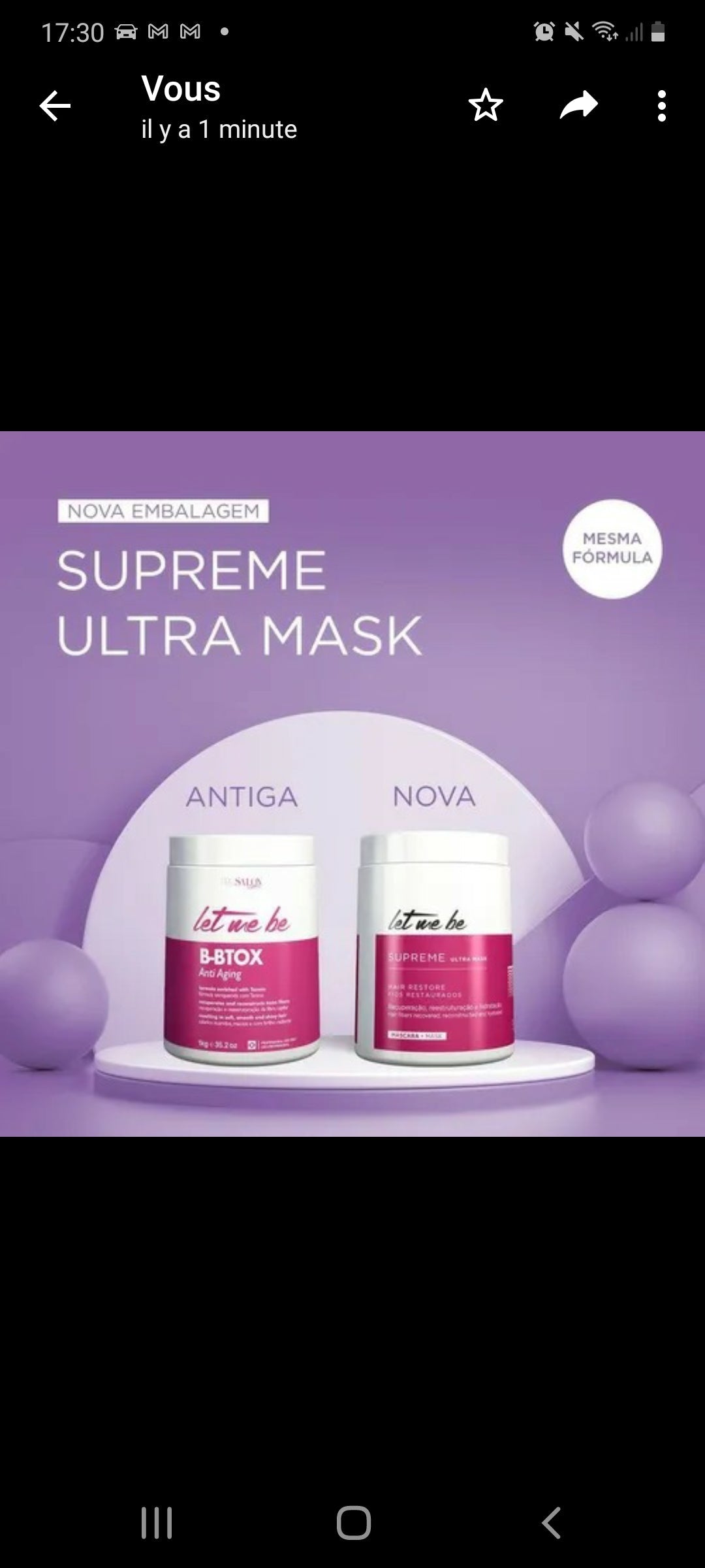 250 g Soin botox let me be Supreme ultra mask - pro salon