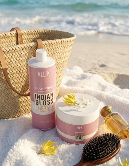 Duo Indian Gloss à l'huile d'Amla - Shampoing 500ml et masque 500g  - All-K Beauty