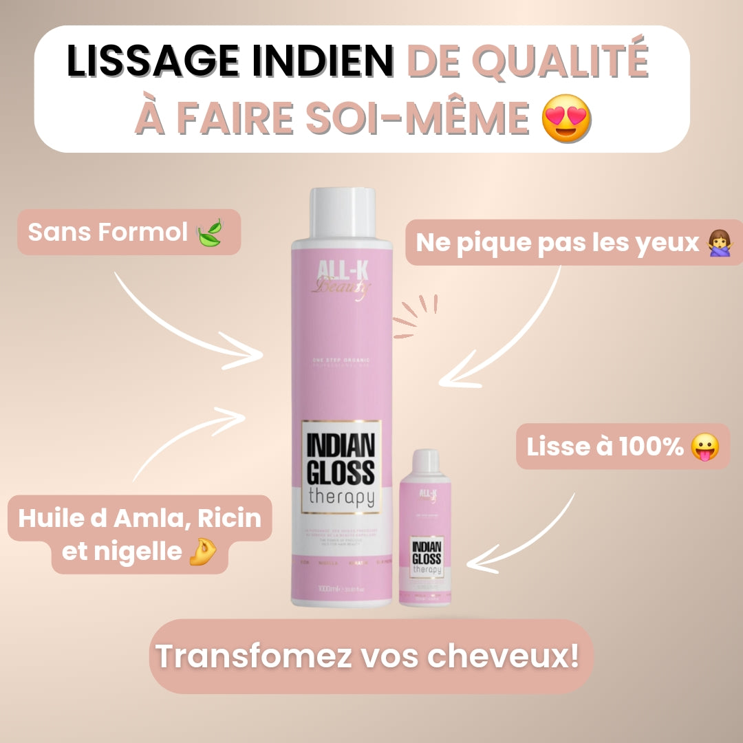 Pack Indian Gloss Therapy - Lissage + duo shampoing + masque