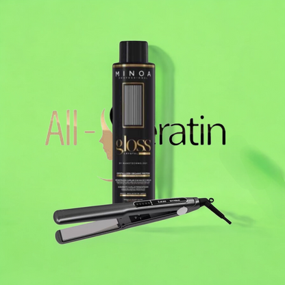 Pack pro Lot Lissage minoa gloss (devient wideyma diamond) +  Fer à lisser lizze Extrême