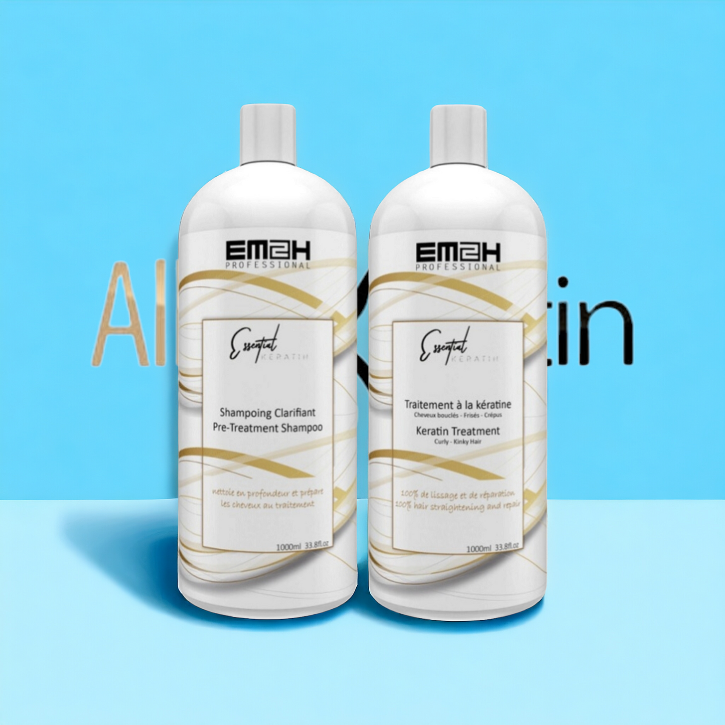 Kit 1 Litre Essentiel Keratin - Em2h - Lissage brésilien