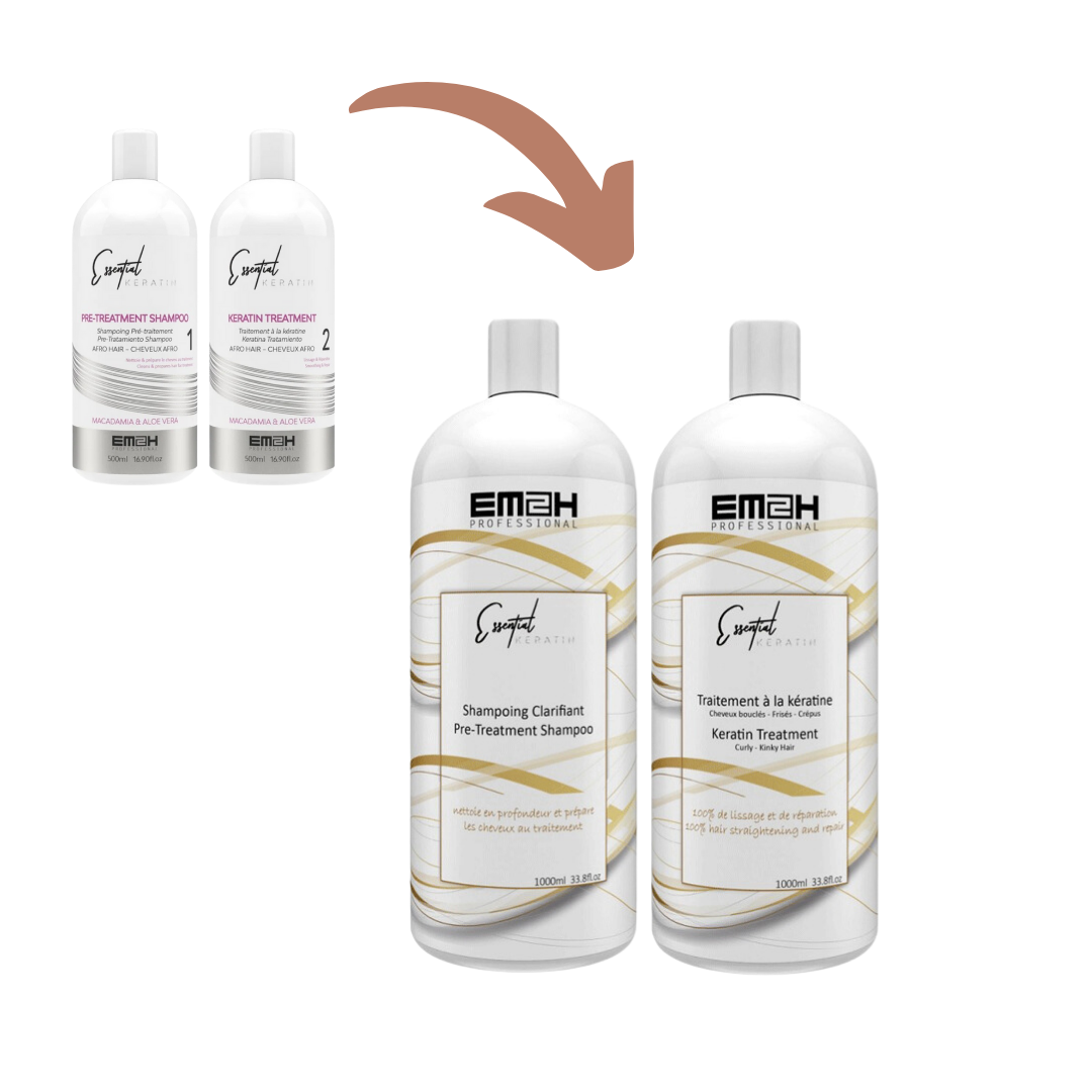 Kit 1 Litre Essentiel Keratin - Em2h - Lissage brésilien