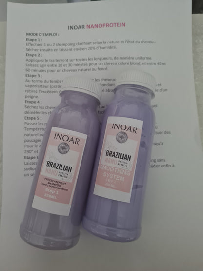 Kit Inoar Brazilian Nano Protein - Lissage Permanent