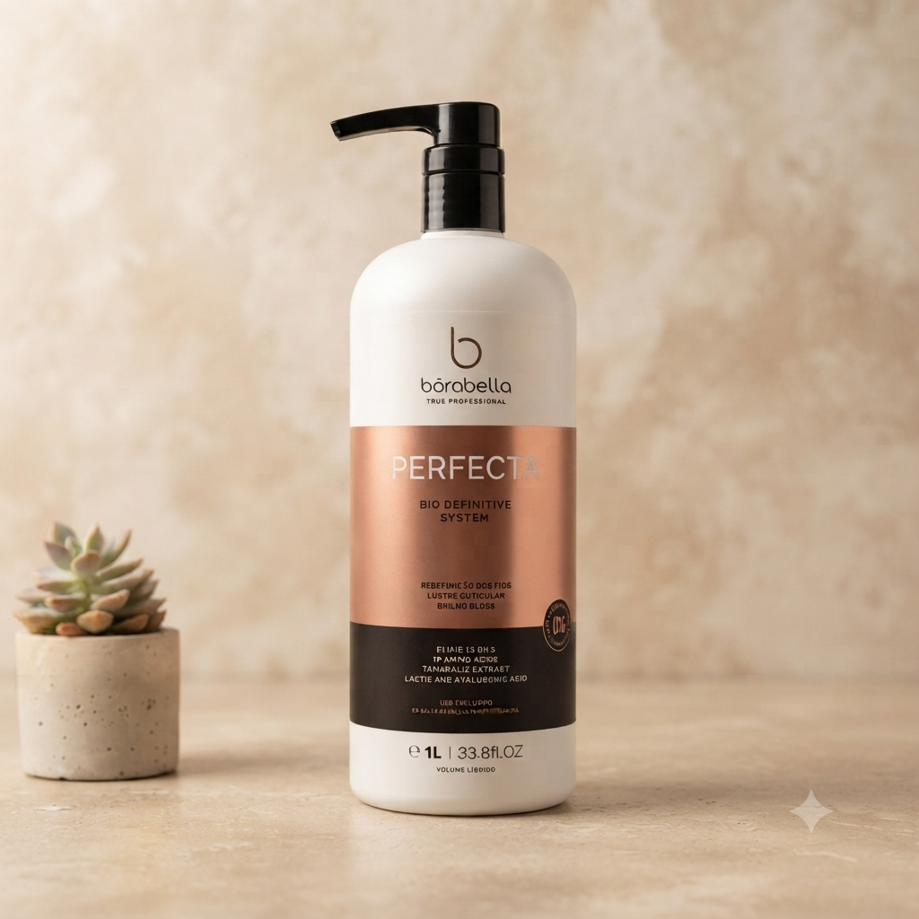 Lissage brésilien organique Perfecta Bio Definitive Borabella, flacon 1 L avec pompe