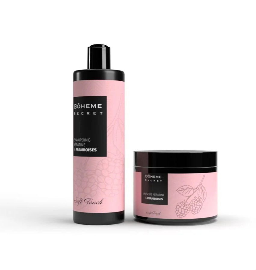 Duo FRAMBOISE Bohême Secret - shampoing et masque 500g