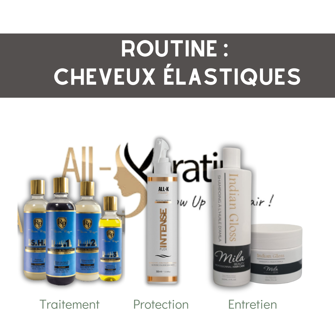 Routine cheveux élastiques