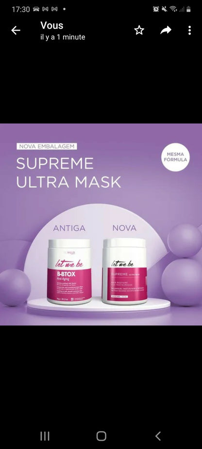250 g  Soin botox let me be Supreme ultra mask - pro salon