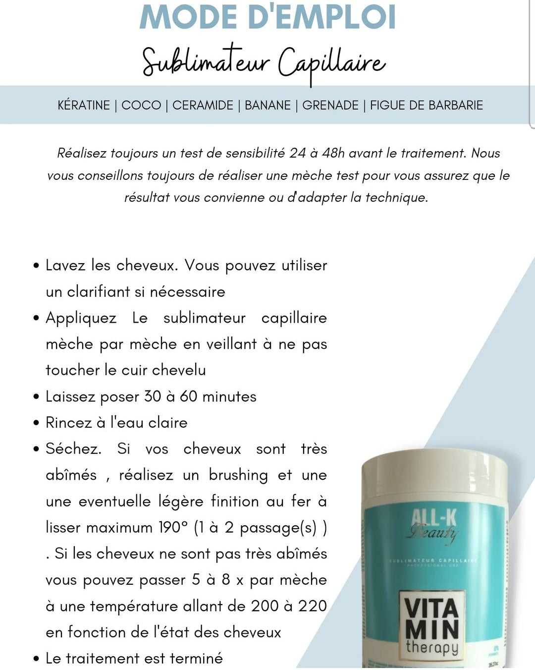 Botox capillaire - Vitamin Therapy -  Sublimateur All-K Beauty
