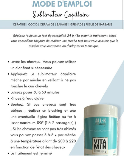 Botox capillaire - Vitamin Therapy -  Sublimateur All-K Beauty